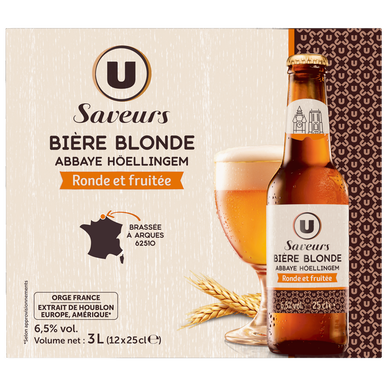 Bière blonde d'Abbaye Höellingem  6,5°, 12x25cl