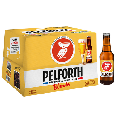 Bière blonde PELFORTH, 5,8°, 20x25cl