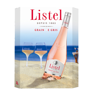 Vin rosé Terres du midi IGP gris Listel Grain de gris Bib 3 litres