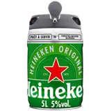 Bière blonde HEINEKEN, 5°, mini fût pression de 5l