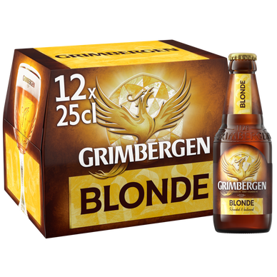 Bière blonde GRIMBERGEN, 6,7° - Bouteilles 12x25cl