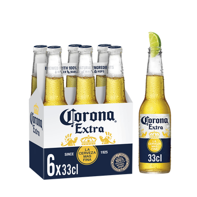 Bière blonde CORONA, 4,5° - bouteille 6x33cl
