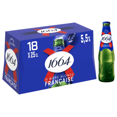 Bière blonde 1664, 5,5° - Bouteilles 18x25cl