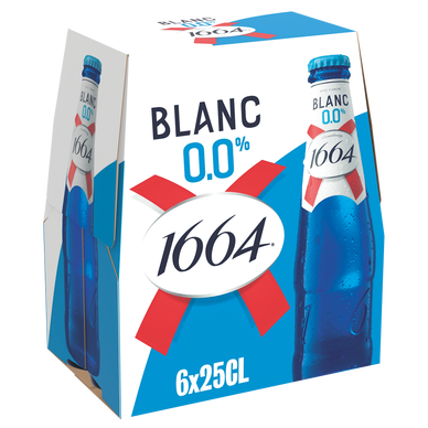 Bière blanche sans alcool 1664, 0,0° - Bouteilles 6x25cl