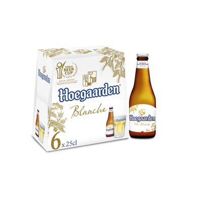 Bière blanche HOEGAARDEN, 4,9° - bouteille 6x25cl