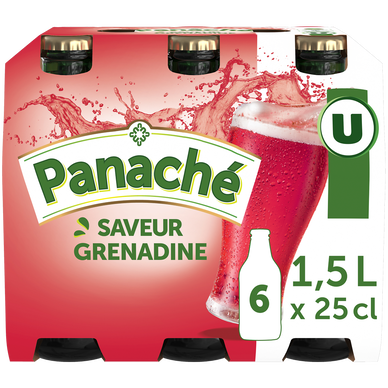 Panaché aromatisé grenadine 0,5°, pack bouteille 6x25cl