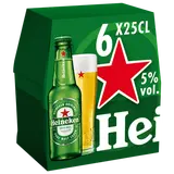 Bière blonde HEINEKEN, 5° 6x25cl