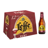 Bière ruby aromatisée fruits rouges LEFFE, 5° - bouteille 12x25cl