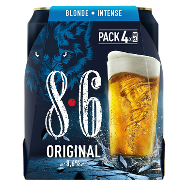 Bière blonde 8.6 Original 8,6° pack boîtes 4x50cl
