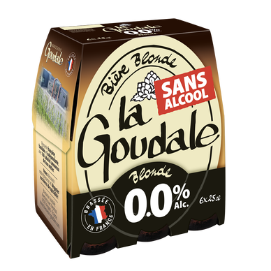 Bière blonde sans alcool à l'ancienne LA GOUDALE 0,0° 6x25cl
