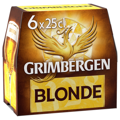 Bière blonde GRIMBERGEN, 6,7° - Bouteilles 6x25cl