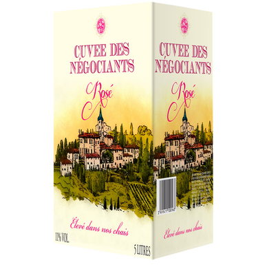 Vin rosé d'Espagne Cuvée des Négociants, fontaine à vin de 5l