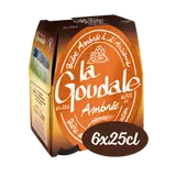 Bière ambrée LA GOUDALE, 7,2°, 6x25cl