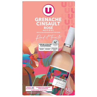 Vin rosé IGP Pays d'Oc grenache cinsault - Fontaine à vin 5L