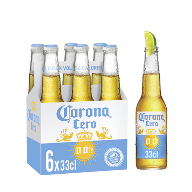 Bière blonde sans alcool CORONA, 0,0° - bouteille 6x33cl