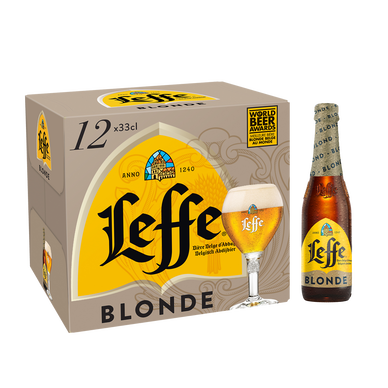 Bière blonde LEFFE, 6,6° - bouteille 12x33cl