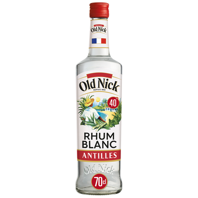 Rhum blanc traditionnel des Antilles OLD NICK, 40°, 70cl