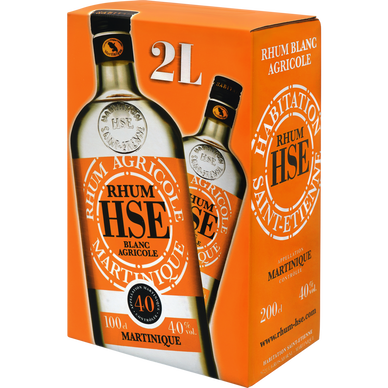 Rhum blanc AOC agricole Martinique HSE, 40°, 2l