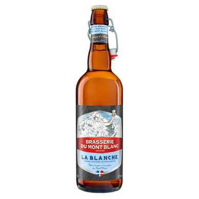 Bière La Blanche BRASSERIE DU MONT BLANC  4,7° - Bouteille 75cl