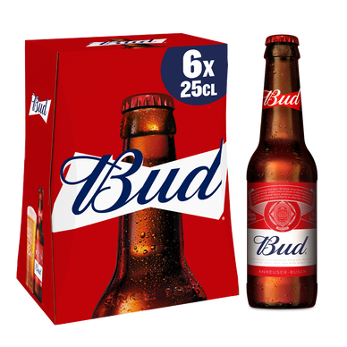 Bière blonde BUD, 5° - bouteille 6x25cl
