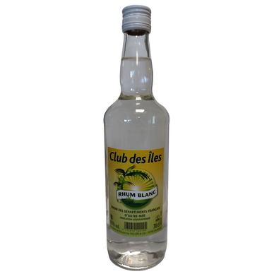 Rhum traditionnelle blanc départements français outre mer,40°, bouteille de 70cl