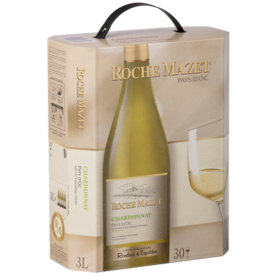 Vin blanc de pays d'Oc Chardonnay ROCHE MAZET, - Fontaine à vin 3L