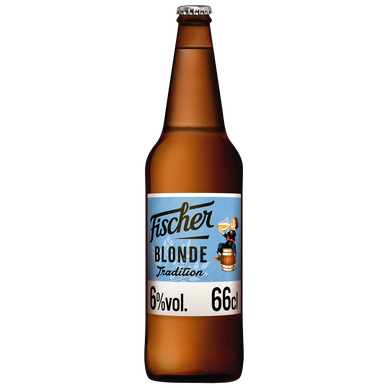 Bière blonde FISCHER Tradition 6° bouteille  66cl