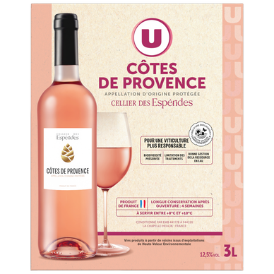 Vin rosé AOP Côtes de Provence Cellier des Espérides  fontaine à vin 3L
