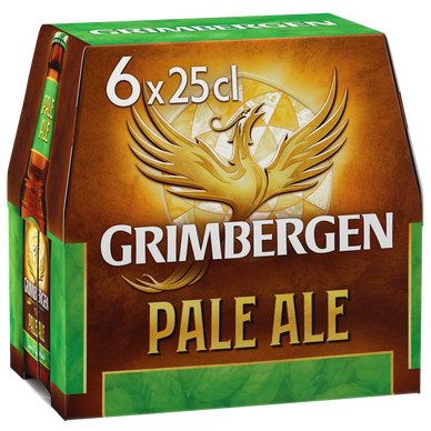 Bière blonde d'abbaye Pale Ale GRIMBERGEN, 5,5° - Bouteilles 6x25cl