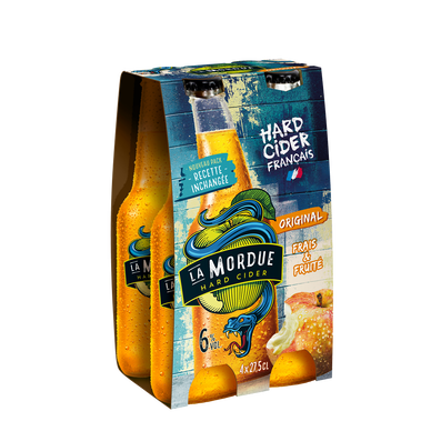 Cidre original LA MORDUE, 6° 4 bouteilles de 27,5cl