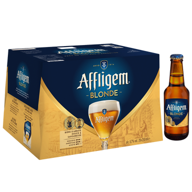 Bière blonde belge d'abbaye AFFLIGEM 6,7°, 20x25cl