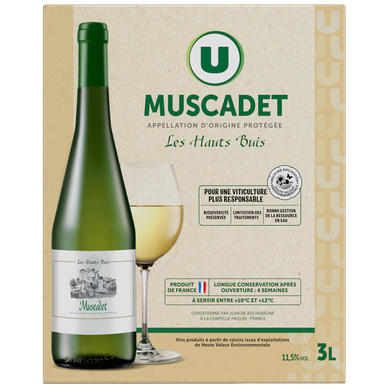 Muscadet AOP blanc Les Hauts Buis fontaine à vin 3L