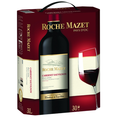 Vin rouge IGP de pays d'Oc Cabernet Sauvignon ROCHE MAZET, fontaine àvin de 3l