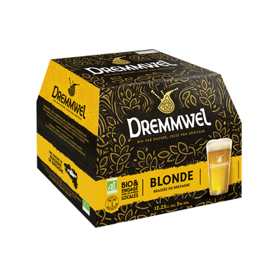 Bière blonde bio DREMMMWELL, 5°, pack de 12x25cl