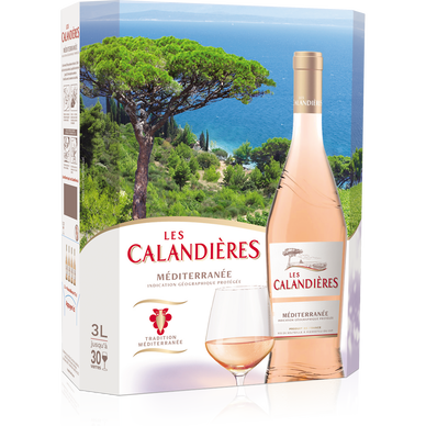 Vin rosé IGP Méditerranée Les Calandières, fontaine à vin, 3l