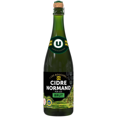 Cidre brut bouché IGP de Normandie  5,5°, bouteille de 75cl