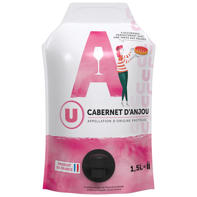 Vin rosé Cabernet d'anjou AOP, Pouch, - 1,5l