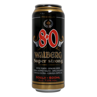Bière blonde, Walberg super strong, 7°, boîte de 50cl