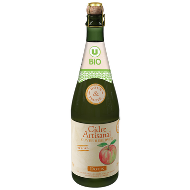 Cidre artisanal doux bio 2° 75cl