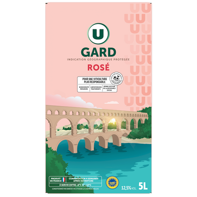 Vin rosé IGP Gard ,  fontaine à vin 5L