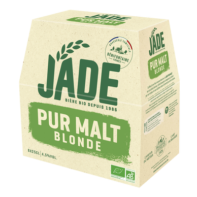 Bière blonde biologique JADE, 4,5°, 6x25cl