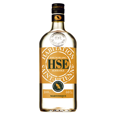 Rhum blanc agricole AOC Martinique HSE, 40°, bouteille de 1l