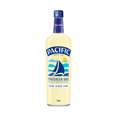 Apéritif anisé sans alcool PACIFIC, bouteille de 1 litre