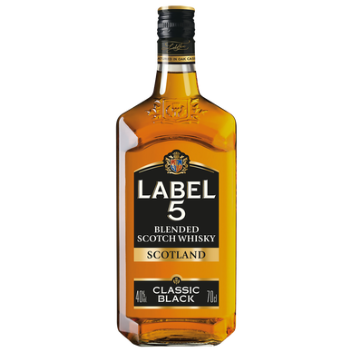 Blended Scotch Whisky Classic Black LABEL 5, 40°, 70cl