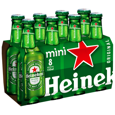 Bière blonde HEINEKEN, 5°, 8x15cl