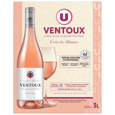 Ventoux AOP rosé Croix des Alliances fontaine à vin 3L
