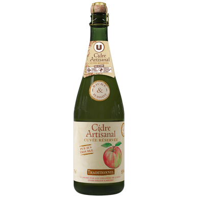 Cidre artisanal Traditionnel bio 5,5° 75cl