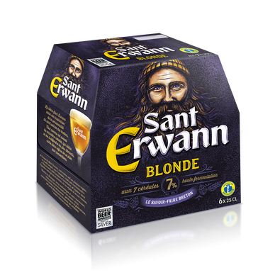 Bière blonde ST ERWANN originale, 7°, 6x25cl