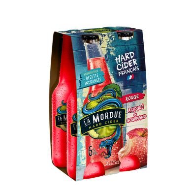 Cidre rouge LA MORDUE, 6° 4 bouteilles de 27,5cl