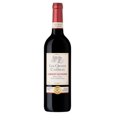 Vin rouge IGP Pays d'Oc Cabernet Sauvignon Les Ormes de Cambras 75cl